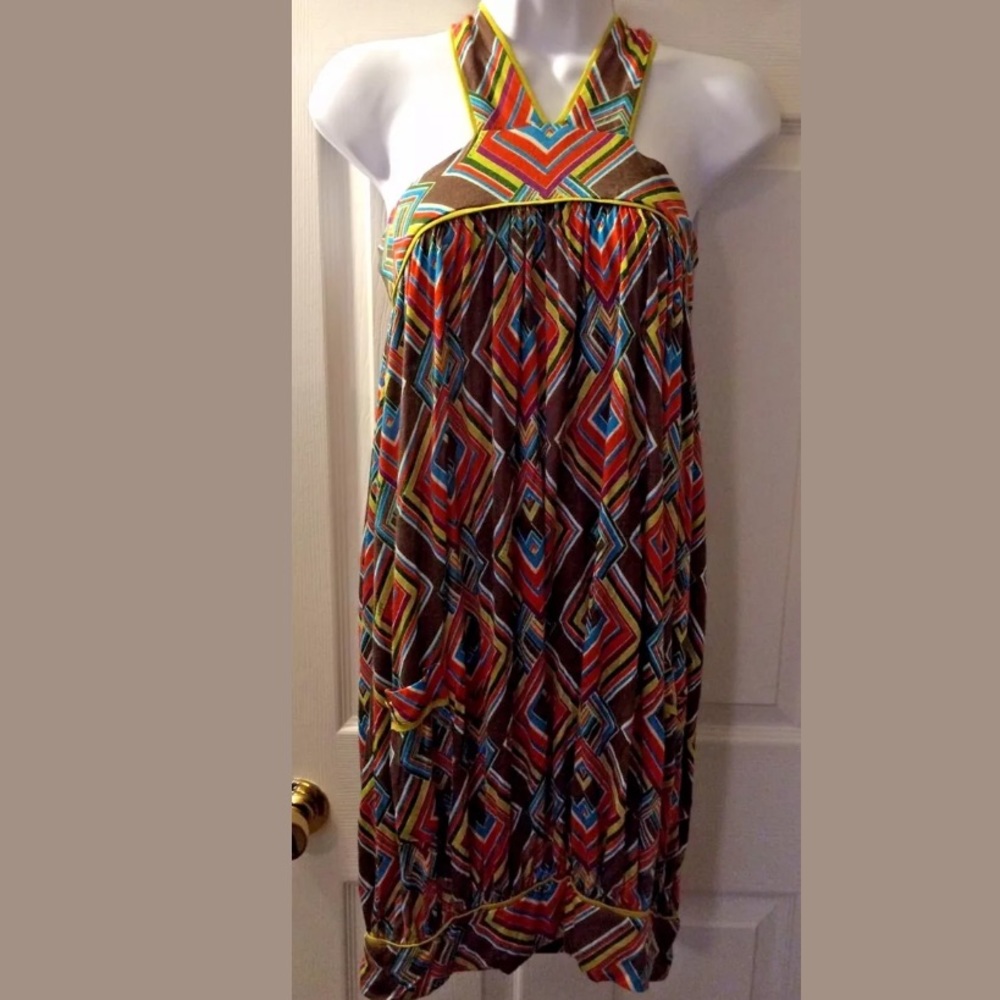 T-BAGS Dress Tunic Top Jumper Colorful Knit